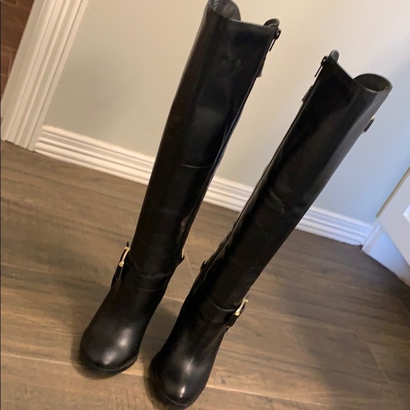 Aldo Black Leather Boots - Picture 2 of 5